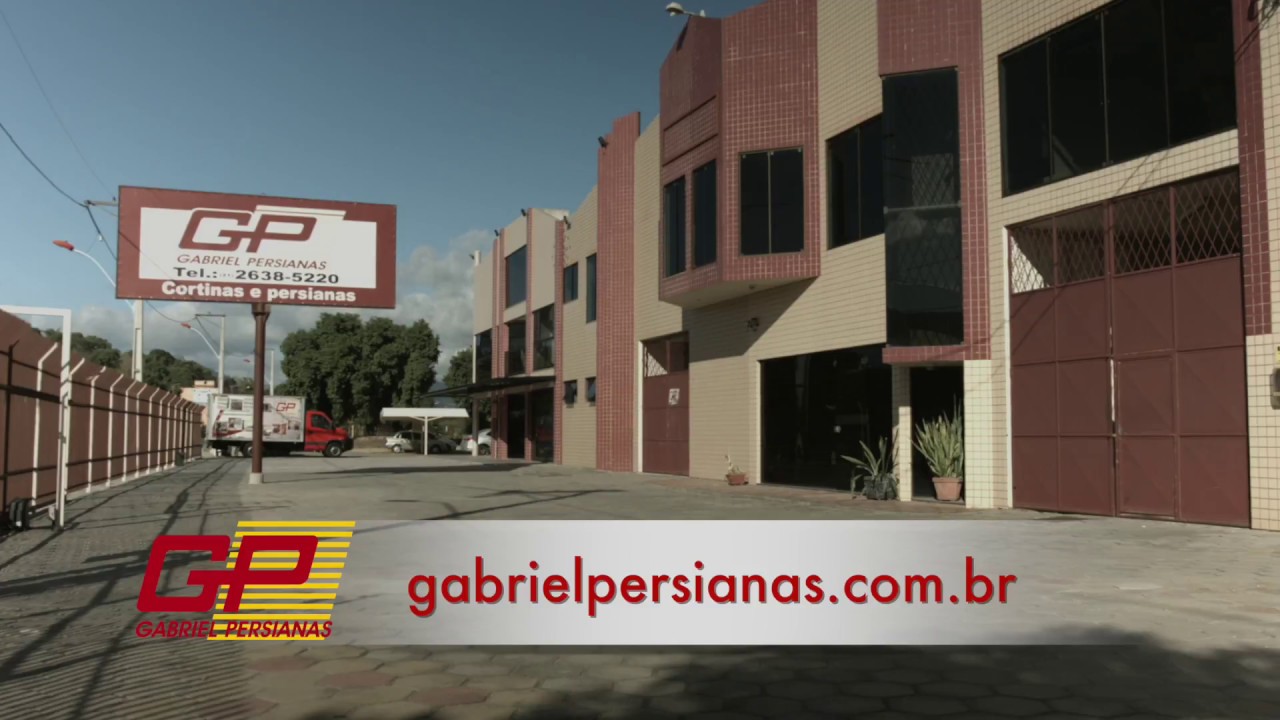 Fachada real da fábrica Gabriel Persianas em Maricá
